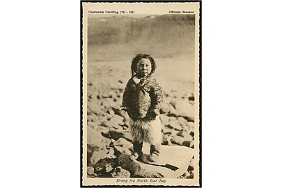 Grønlandsk Udstilling 1721-1921. Dreng fra North Star Bay. Foto Dr. Th. Krabbe, Stenders u/no.