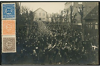 Genforening. Sønderborg, de franske CIS troppers ankomst. Fotokort u/no.