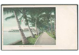 The walk at Palm Beach, Florida. Detroit Photographic co. no. 5716. Hjørneknæk. 