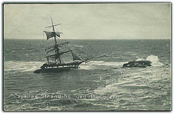 Barkskibet Capellas stranding ved Bovbjerg 22 November 1903. Wille Søgaard no. 276.