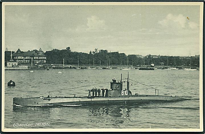 Ubaaden Triton. Stenders, Marinepostkort serie U no. 177. 