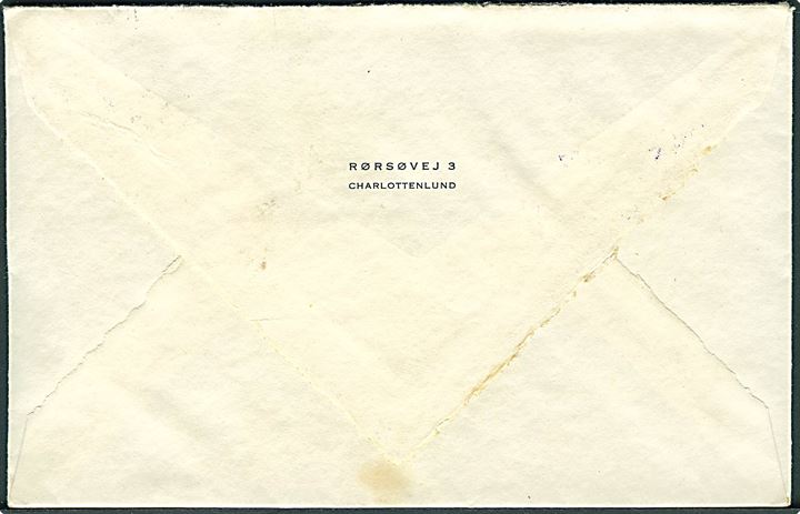 10+5 øre Røde Kors provisorium i fireblok på brev fra København d. 5.5.1945 til Paris, Frankrig. Violet stempel Postforbindelsen ikke aabnet. Retur Afs.