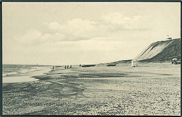 Stranden ved Hanstholm. Sirenen ses til højre. C. Buchholtz no. 102. 