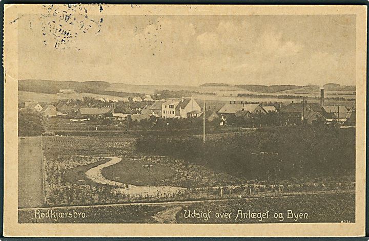 Udsigt over Anlæget og Byen, Rødkjærsbro. K. Wallentin - Nielsen no. 8231.