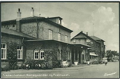 Banegaarden og Posthuset i Frederikshavn. Stenders, Frederikshavn no. 171 K. 