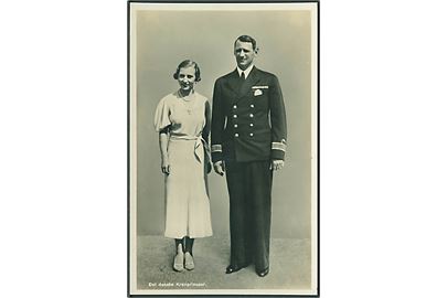 Det danske Kronprinsepar. Kronprins Frederik og Prinsesse Ingrid. Alex Vincents no. 5. Fotokort.  