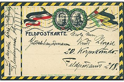 Ufrankeret illustreret feltpostkort fra Graz d. 25.7.1916 til Feldpostamt 218.