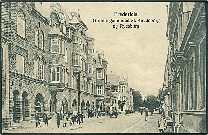 Gothersgade med St. Knudsborg og Ryesborg, Fredericia. H. C. Wenk u/no.