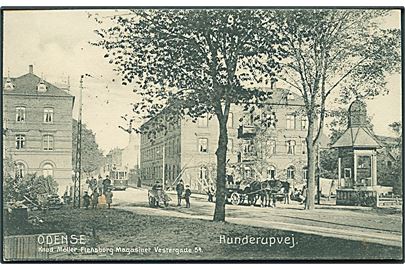Sporvogn i Hunderupvej i Odense. Flensborg Magasinet u/no. 