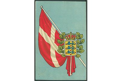 Dansk flag og våbenskjold. Alex Vincents no. 495.
