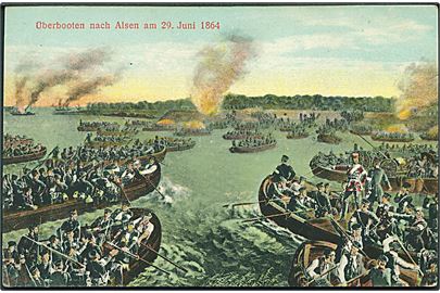Überbooten nach Alsen am 29. Juni 1864. M. Glückstadt & Münden no. 37307.