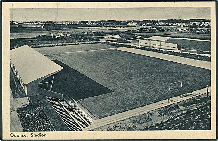 Odense Stadion. Odense Papirforretning no. 1017.