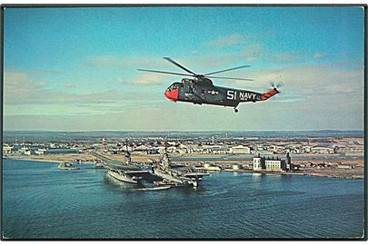 Sikorsky SH-3 Sea King fra US Navy ved Quonset Point Naval Air Station. u/no.