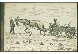Joh. Mikkelsen: Mand og hestevogn. No. 4078. 