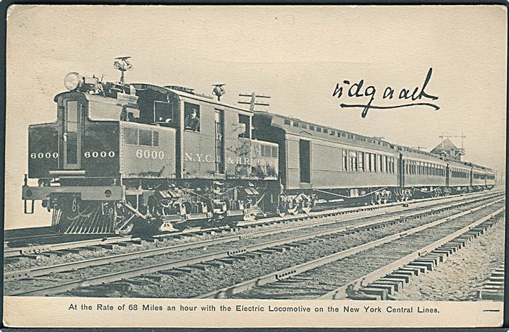 6000 N. Y. C. & H. R. At the Rate of 68 Miles an hour with the Electric Locomotive in the New York Central Lines. Excelsior  no. 2652. 
