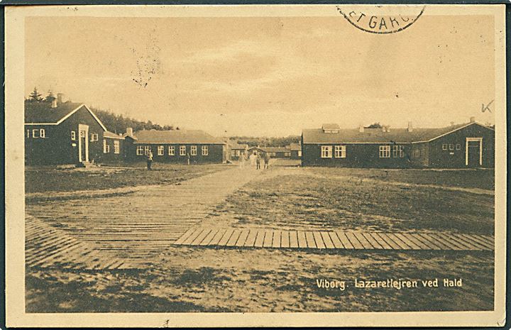 Ufrankeret brevkort (Lazaretlejren ved Hald) med liniestempel Krigsfangeforsendelse og brotype IIIb Krigsfangelejr No. 2 Danmark d. 10.1.1919 fra fransk transit-fange til Frankrig. 