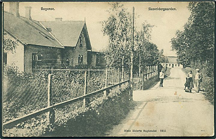 Skovridergaarden i Bogense. Niels Ehlerts no. 3355. (Afrevet mærke). 