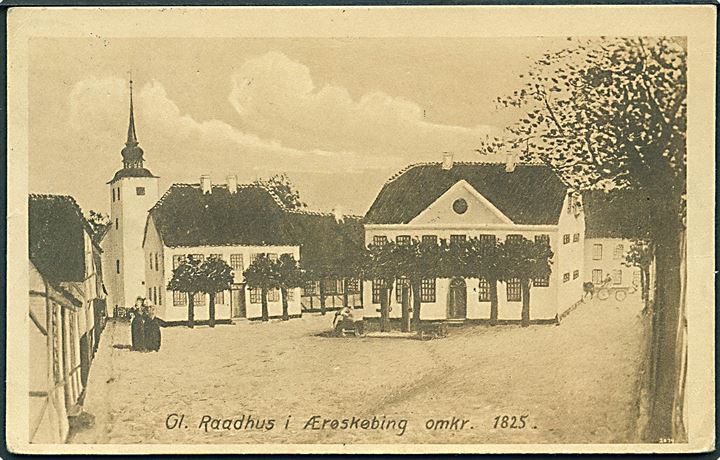 Gl. Raadhus i Ærøskøbing omkring 1825. Henrik Wulff no. 2?74. 