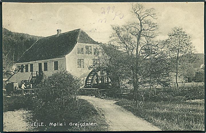 Mølle i Grejsdalen. Hvidehus Boglades Forlag no. 22053.  (Afrevet mærke). 