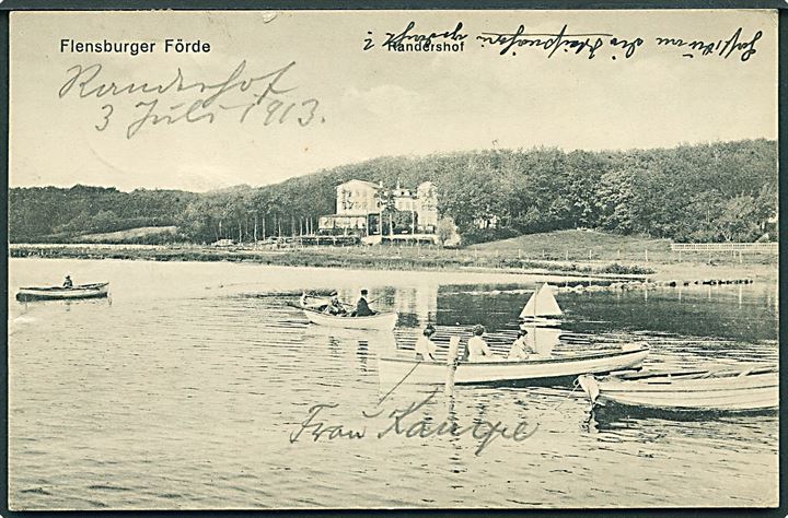 Flensburger Förde. Rønshoved. Th. Thomsen no. 2204. 