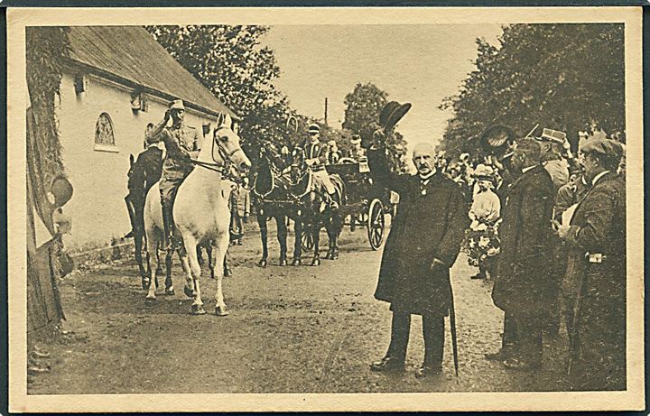 Genforeningen 1920, Sønderjylland. Kong Christian på den hvide hest. Stenders no. 53368. 