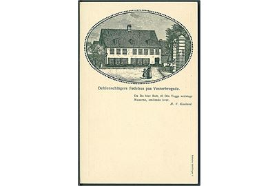 København, Vesterbrogade, Oehlenschlägers Fødehus. Bakkehus Udstillingen no. 1.