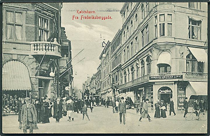 København, fra Frederiksberggade med heste omnibus i baggrunden. No. 3183.