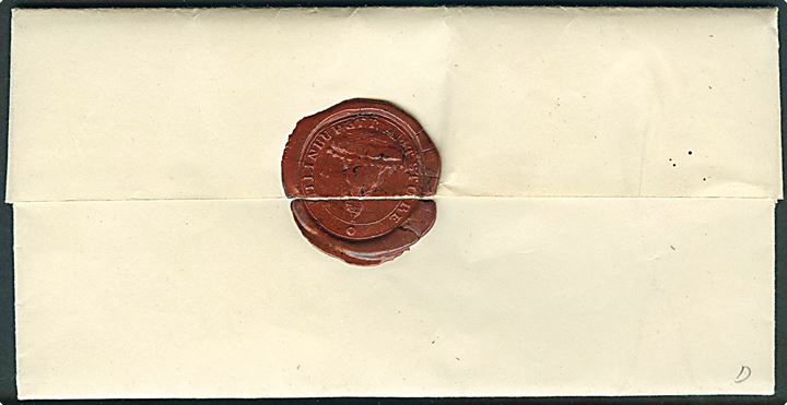 1859. Ufrankeret tjenestebrev mærket K.d.S.m.Att. 430 fra Steinburg med antiqua Itzehoe d. 18.3.1859 til Wewelsfelth. Fuldt indhold og laksegl fra Steinburg på bagsiden.