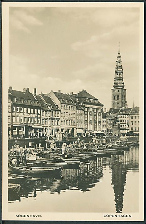 Kanalen ved Gammel Strand, København. Grønlunds Kortforlag no. 308. Fotokort. 