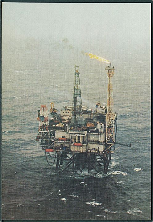 Flaring gas from production platform FA (Graythorp I) in BP's forties oilfield in the North Sea. U/no.