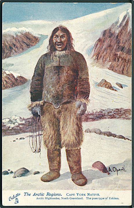 Eskimo fra Nordgrønland. Tucks The Arctic Regions no. 7339.