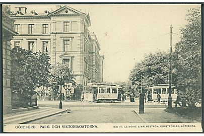 Göteborg- Park Och Viktoriagatorna. Med Sporvogne. Le Moine & Malmeström no. 111. 