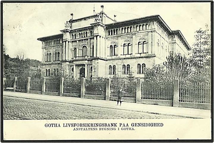 Reklamekort for Gotha Livsforsikringsbank. U/no.