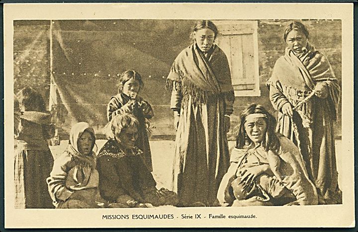 Canada. Missions Esquimaudes serie IX. Eskimofamilie.