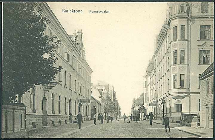 Karlskrona - Ronnebygatan, Sverige. A. Hjelimans Eftr. u/no. 