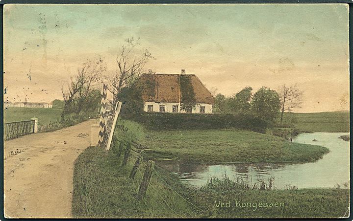 Grænsen ved Kongeaaen, Skodborghus. Stenders no. 20440. (Afrevet mærke). 