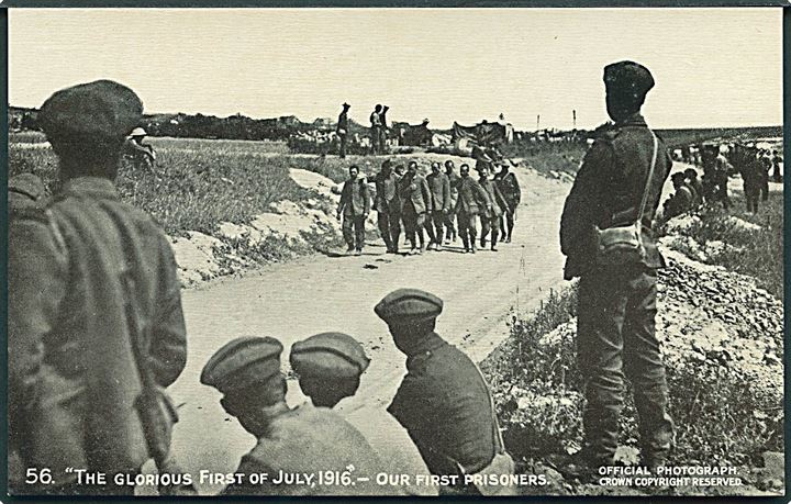 8 kort. Official War postcards of the British Army fighting on the Western Front. Crown no. 49 - 56. 