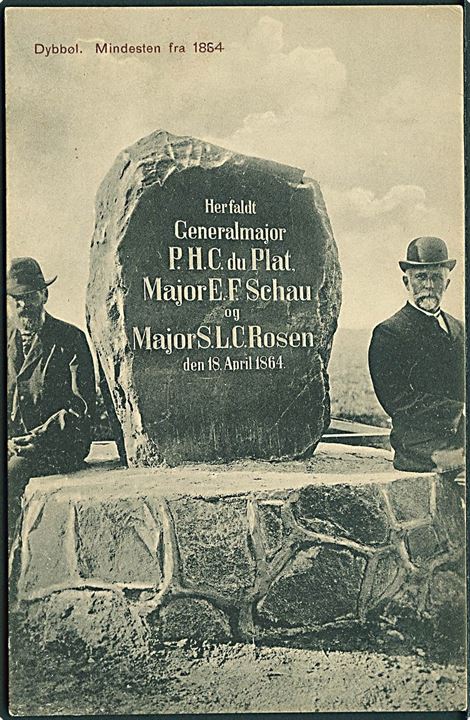 Krigen 1864. Mindesten ved Dybbøl for du Plat, Schau og Rosen. C. C. Biehl no. 1832. Kvalitet 8