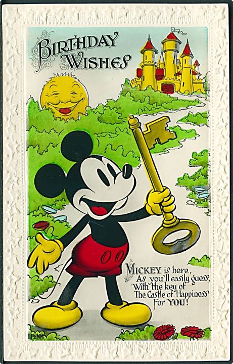 Disney, Walt. Valentine & Sons Ltd. Mickey Mouse Birthday Wishes. U/no. Kvalitet 7