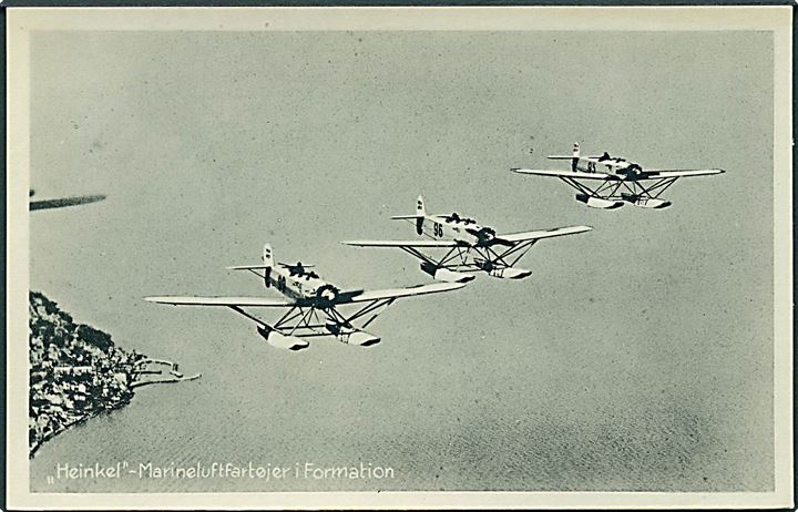 Heinkel H. E. 8 (H.M.II) no. 95, 96 og 99 fra Marinen. V. Thaning & Appel Marine Serie F no. 43. Kvalitet 9