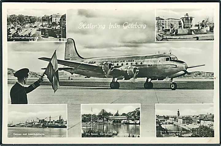 Douglas DC-4 “Sila” SE-BBA fra Swedish Air Lines i Göteborg. Jolin & Wilkenson u/no. Kvalitet 7