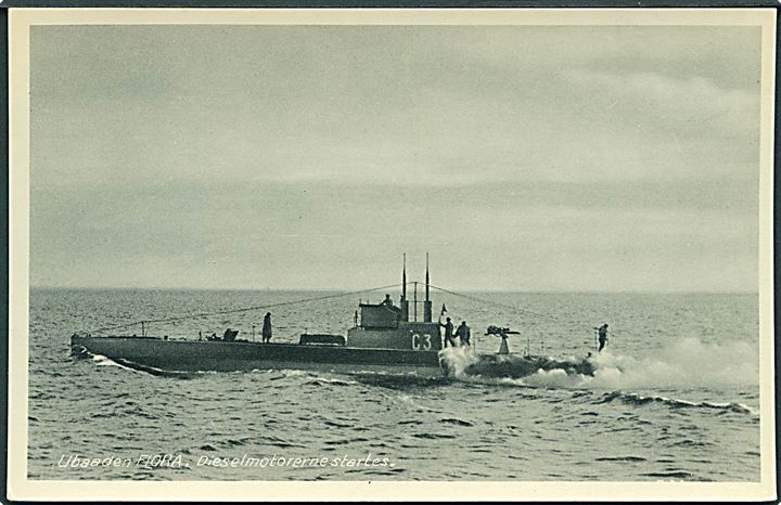 Dansk Marine. V.T. & A. serie U no. 163. “Flora”, undervandsbåd C3. Kvalitet 8