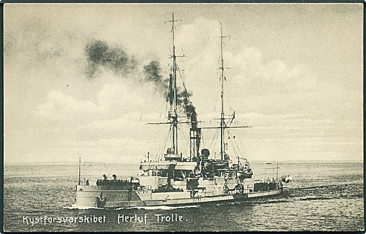 Dansk Marine. “Herluf Trolle”, Kystforsvarsskib. C. Nielsen u/no. Kvalitet 8