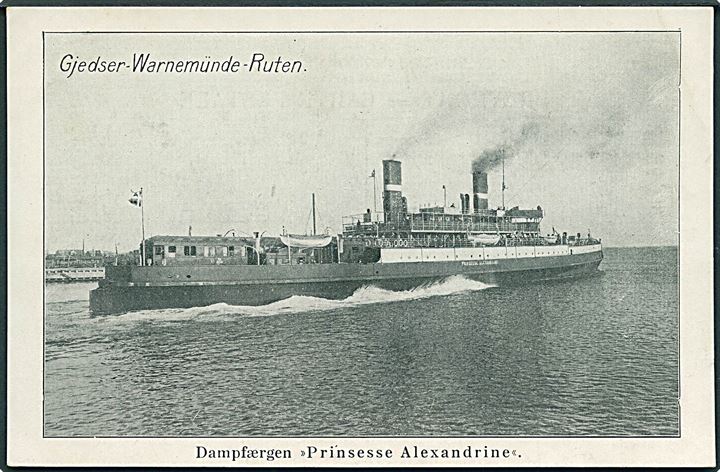 “Prinsesse Alexandrine”, dampfærge på Gedser - Warnemünde ruten. Hertz u/no. Kvalitet 7