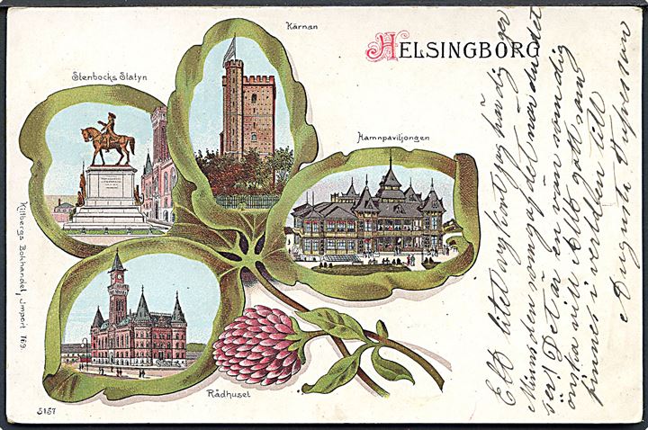 Helsingborg, Firekløver med partier fra. Killberg no. 769. Kvalitet 8