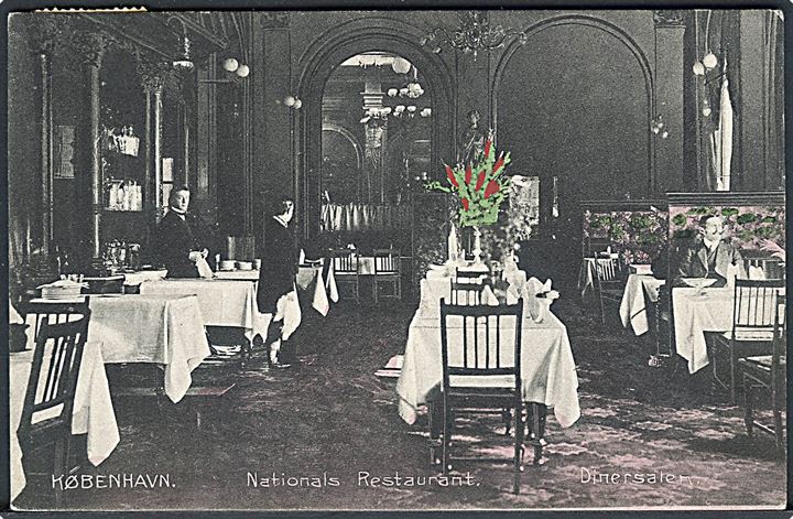 Købh., Vesterbrogade 2, “Hotel National”s restaurent. Stenders no. 15929. Kvalitet 8