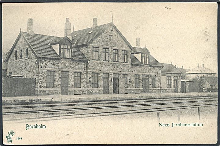 Neksø, Jernbanestationen. P. Alstrup no. 3568. Kvalitet 8