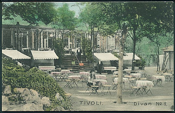 Købh., Tivoli med restaurant “Diva No. 1”. Stenders no. 10781. Kvalitet 9