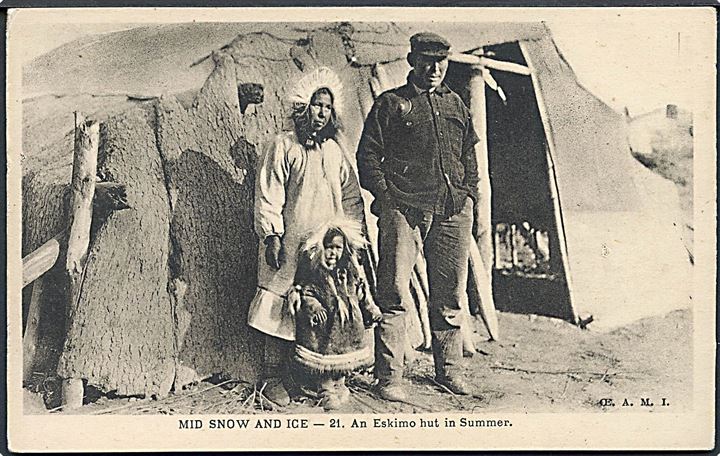 Canada. Mid snow and Ice. Eskimo familie. Æ.A.M.I. no. 21. Kvalitet 7