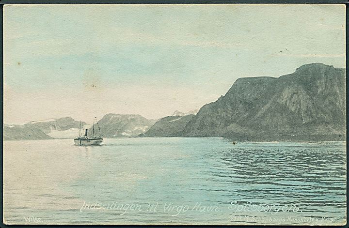 Svalbard. Virgo Havn med S/S “Kong Harald”. B. M. Schönberg no. 1685. Kvalitet 7